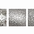 Metal Textured Wall Decor With Three Unique Shiny Patterns For Interior 3d model