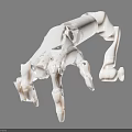 Smart Machine Advanced White Mechanical Arm With Precision Joint Structure