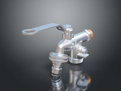 Stainless Steel Hardware Tools Water Tap With Durable Design And Industrial Use 3d model