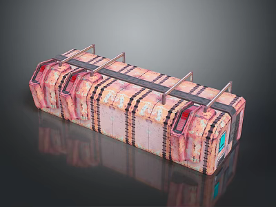 Captivating Pink Natural Landscape With Multiple Compartments And Layered Rock Structures 3d model