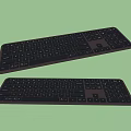Two Black Slim Computer Keyboards With Numeric Keypad For Desktop Use 3d model
