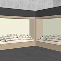 Elegant Tea Sets Neatly Arranged in Modern Glass Display Cabinets Interior