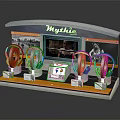 Mythic Premium Headphones Showcase On Modern Display Stand With Exhibition Setup