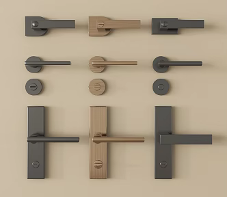 Modern door handle door lock door handle room door handle 3d model