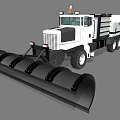 White Heavy Duty Engineering Vehicle Featuring Spiral Front Attachment And Rear Storage Unit