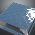 Sleek Square Metallic Object With Diamond Pattern Reflective Shiny Surface 3d model