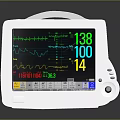 Professional Medical Monitor Screen Displaying Vital Signs Waveforms And Patient Data