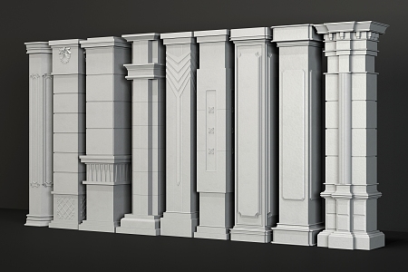 European Roman Column 3d model