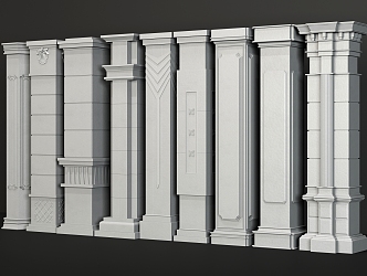 European Roman Column 3d model