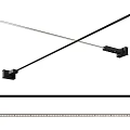 Slim Black Metal Wall Lamp With Intersecting Long Strip Design For Modern Indoor Lighting