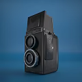 Modern Retro Camera Modern Realistic Equipment Camera Machine Digital Camera Retro Camera Old Objects Nostalgia 8090 s 3d model