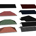 Various Colored Roof Tiles With Different Shapes And Architectural Designs