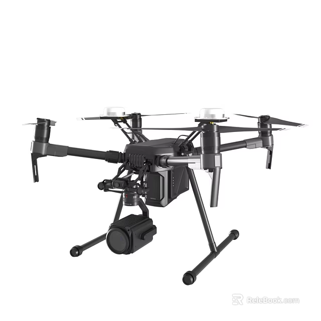 Professional Drone With High Resolution Camera And Stable Landing Gear 3d model 