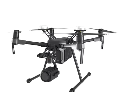 Professional Drone With High Resolution Camera And Stable Landing Gear 3d model