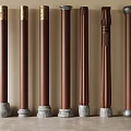 Chinese-style wooden column 3d model