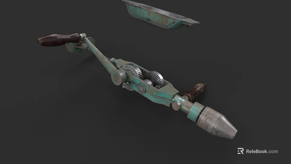 Industrial Equipment With Gear Mechanism Metal Handle And Steel Components 3d model 