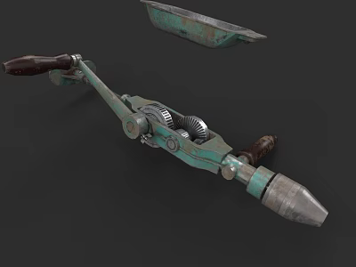 Industrial Equipment With Gear Mechanism Metal Handle And Steel Components 3d model
