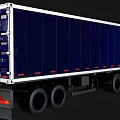 Large Yellow Truck Exterior Design With Blue Cargo Container And Shiny Surface