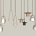 Modern Pendant Lights With Various Designs Metal Frames And White Shades For Interior Decoration
