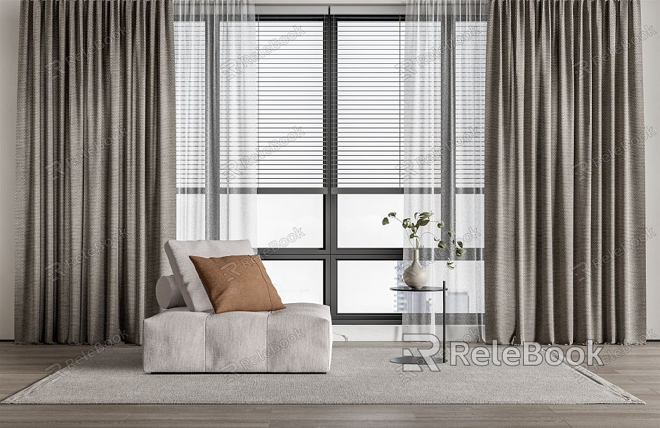 Modern Lazy Sofa Curtain model