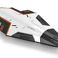 modern spaceship 3d model