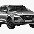 Hyundai Silver SUV with Modern Front Grille and Headlights in Stylish Exterior Design