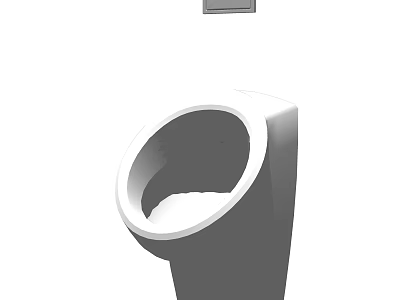 Modern Sleek Urinal Design With Smooth Curves And Wall Mounted Style 3d model