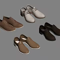 Men's Casual Lace Up Shoes in Brown Beige Black Leather Fashion Styles Collection