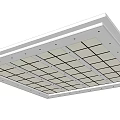 Modern Ceiling Design With White Square Panels And Grid Pattern For Contemporary Spaces 3d model