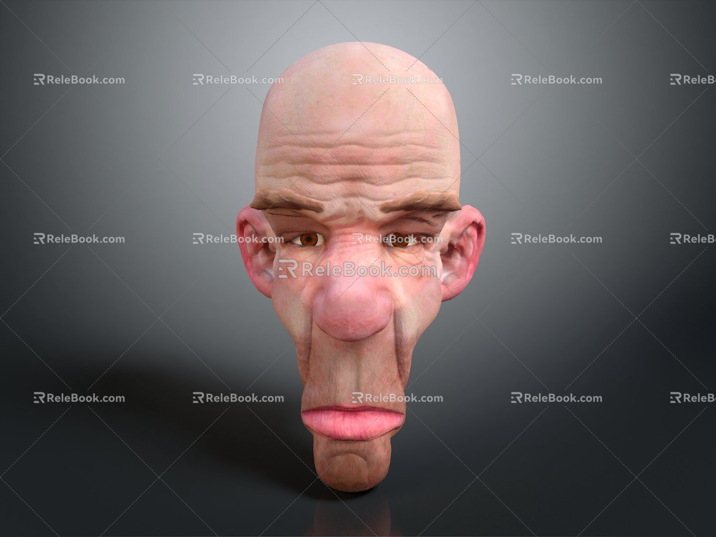 Modern Statue Figure Statue Old Man Face Facial Facial Face Statue Figure Sculpture 3d model