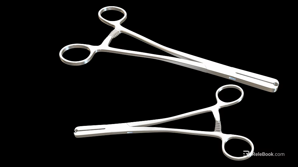 Stainless Steel Medical Surgical Forceps Tools for Precision Surgery Use 3d model 
