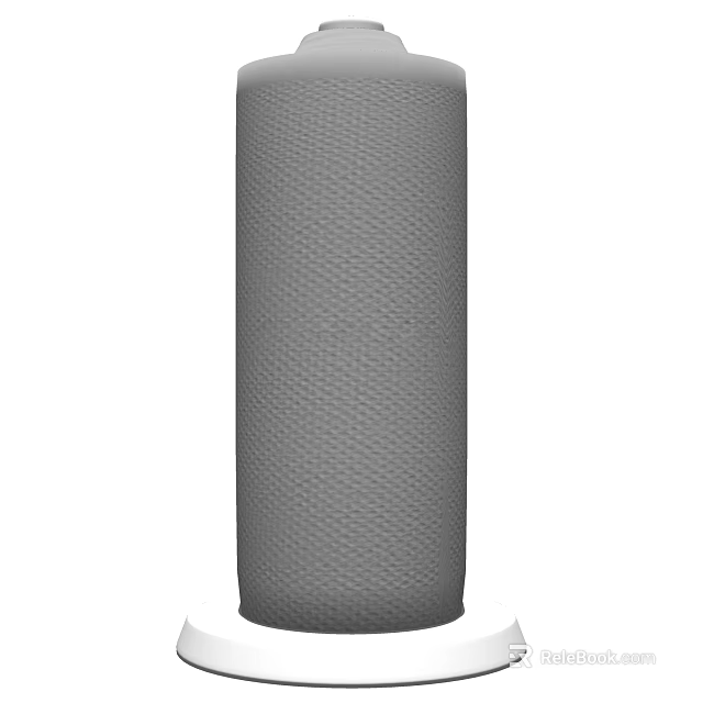 Soft Gray Woven Cylindrical Kitchen Towel For Daily Home Use 3d model 