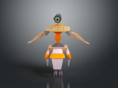 Industrial Robot Single Wheel Robot Double Wheel Robot Robot Robot Assistant Small Robot 3d model