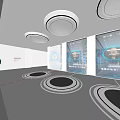 Science and Technology Exhibition Hall Visiting Footprint 3d model
