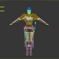 Female Warrior Character With Feathered Armor And Mythical Creature Inspired Gear