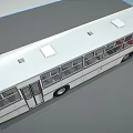White City Bus Interior With Red Seats And Large Transparent Windows