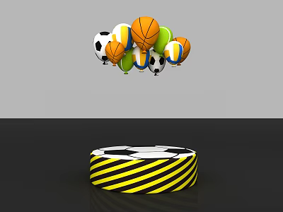 Modern Balloon 3d model Modern Balloon 3d model