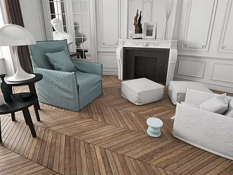 Modern Single Sofa Desk 3d model