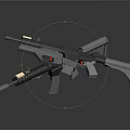 3D Model Assault Rifle With Tactical Scope Magazine And Design Details