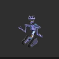 Game And Movie Robot Character With Tracked Legs And Large Mechanical Eyes