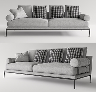 Modern double sofa 3d model