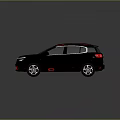 Black Modern SUV With Red Accents Roof Rails And Alloy Wheels Design