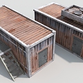 container old container house industrial hard surface 3d model