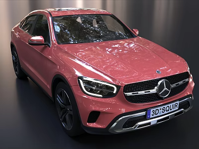 Pink Mercedes Benz SUV with Sleek Design Modern Headlights and Shiny Exterior 3d model