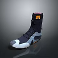 Functional Outdoor Shoes in Dark Blue and Gray with Laces Brand Logo and Non Slip Sole