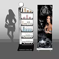 Premier Cosmetics Display Stands With Multiple Layers Skincare Products And Vertical Model