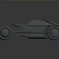 Futuristic Gray Concept Motorcycle With Streamlined Body And Gear Like Wheels