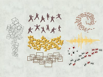 Modern wall decoration wall decoration sketch 3d model