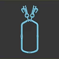 Blue Resistance Band With Loop Design And Handles For Fitness Training