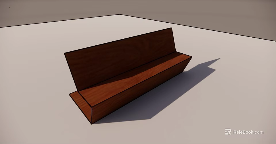 Sturdy And Comfortable Outdoor Wooden Chair With Simple Design For Garden Seating 3d model 